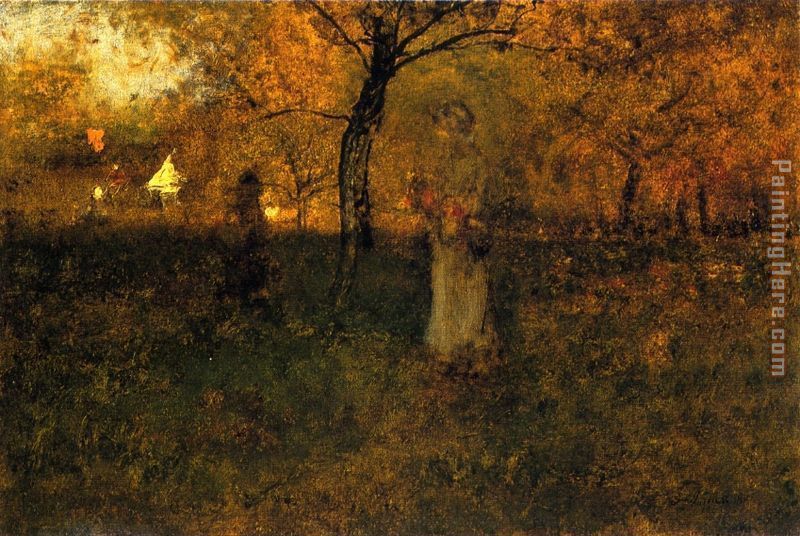 In the Orchard, Milton painting - George Inness In the Orchard, Milton art painting